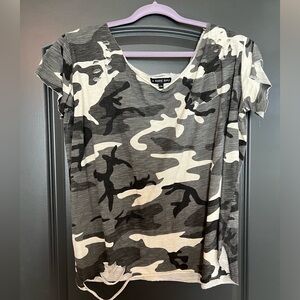 Distressed Camo Top